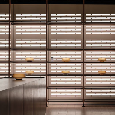 Kalite  Anodized Aluminium Home Furniture Modular Bookcase Wall System With Led Lights Fabrika