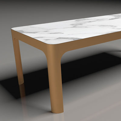 180x90 150x80 Alüminyum Mermer Çay Masası Mobilyaları