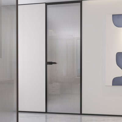 Camlı Tempered Frosted Glass İç Kapılar Alüminyum çerçeve