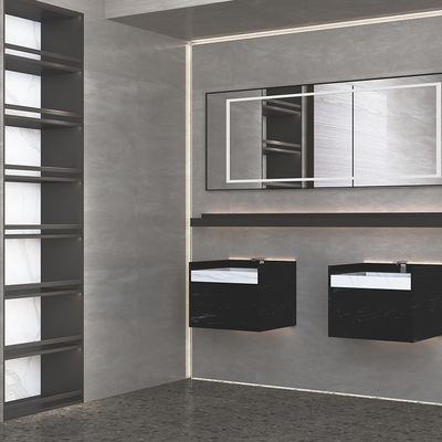 Kayalık levha Masaüstü Odaklı Banyo Vanity Dolabı Işıklarla OEM