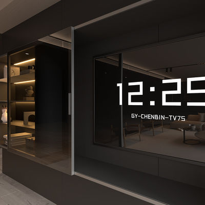 Alüminyum Lüks Modern Televizyon Standı Yüzen Duvar Montajlı Minimalist Salon Mobilyaları